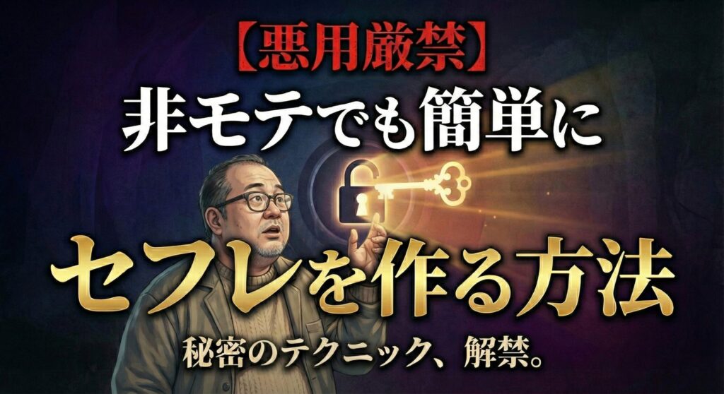 【悪用厳禁】非モテでも簡単にセフレを作る方法