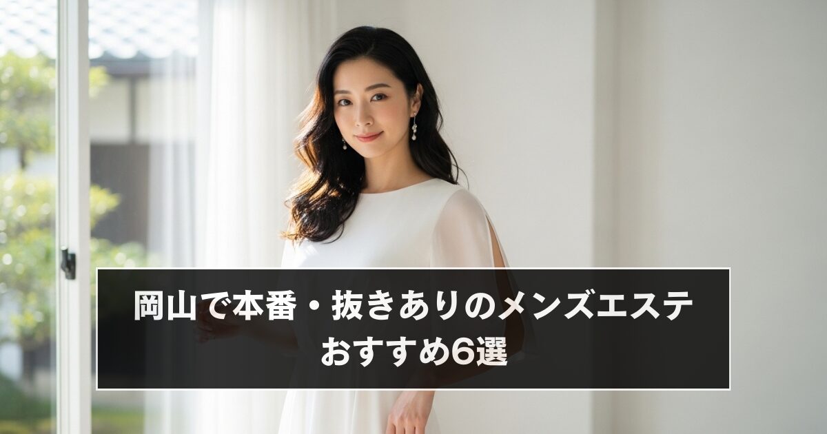 岡山で本番・抜きありのメンズエステおすすめ6選【基盤・円盤・裏オプ】
