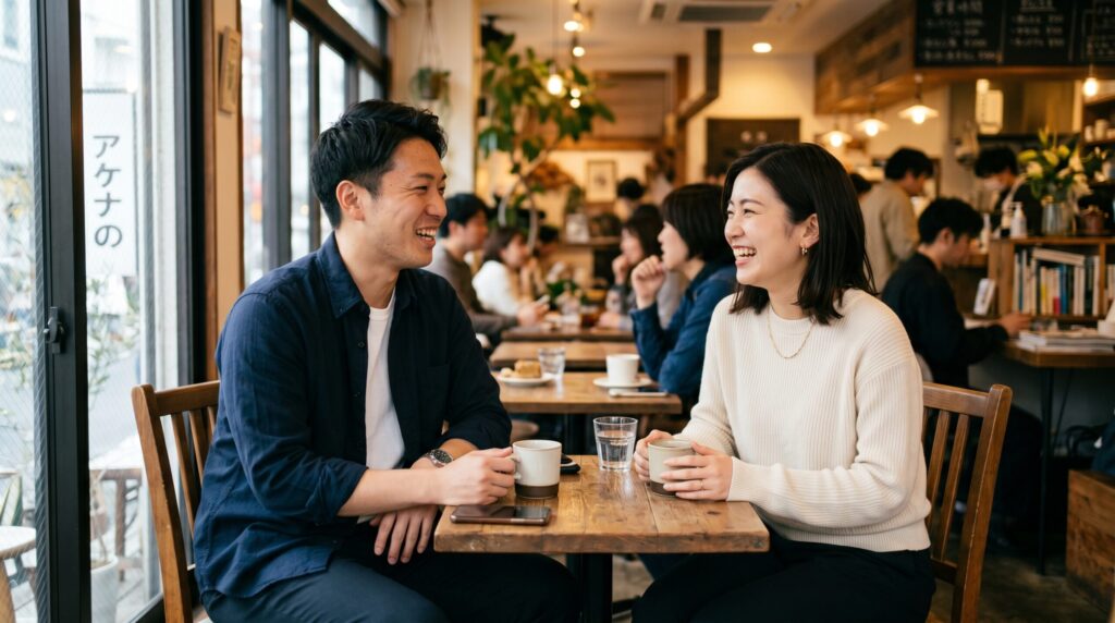 談話する男女