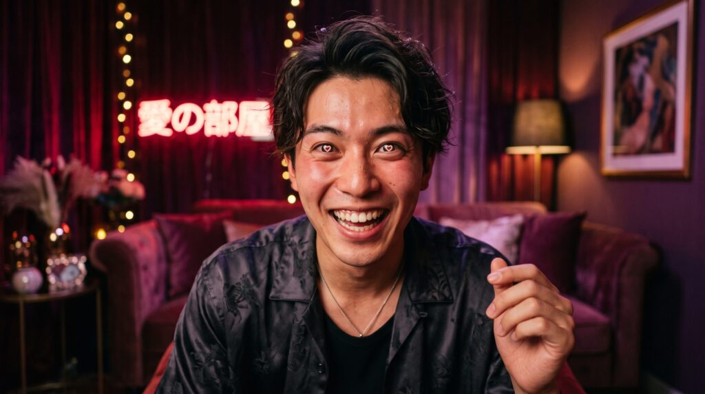 興奮する男性