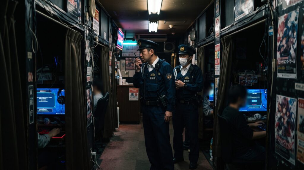 警察がやって来る