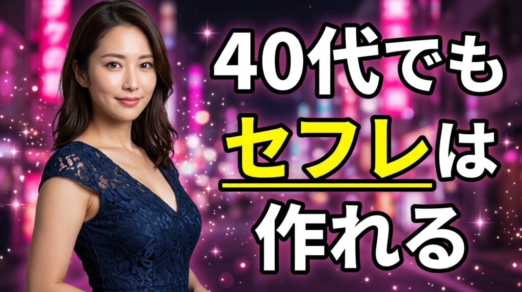 40代でセフレは作れる？おじさんが避けられる理由と今からでもヤレる女性6タイプ【2026年最新】