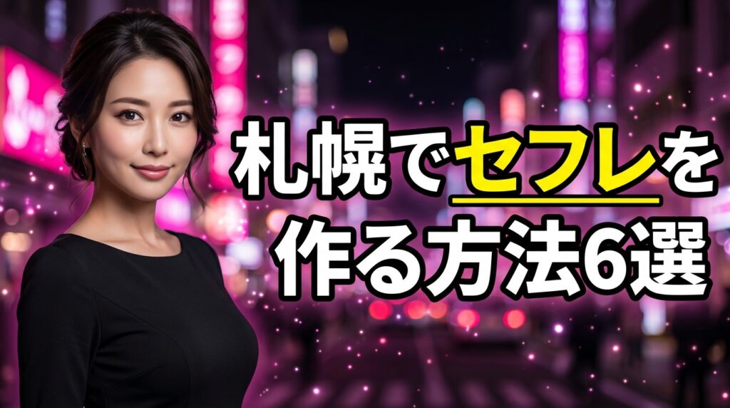 札幌でセフレは作れる？すすきので即ヤレる女の探し方と出会える場所6選【2026年最新】