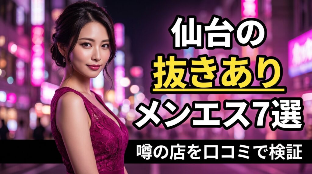 仙台で抜きありのメンエスおすすめ7選！国分町・立町の本番・基盤・裏オプの噂を口コミ検証【2026年最新】